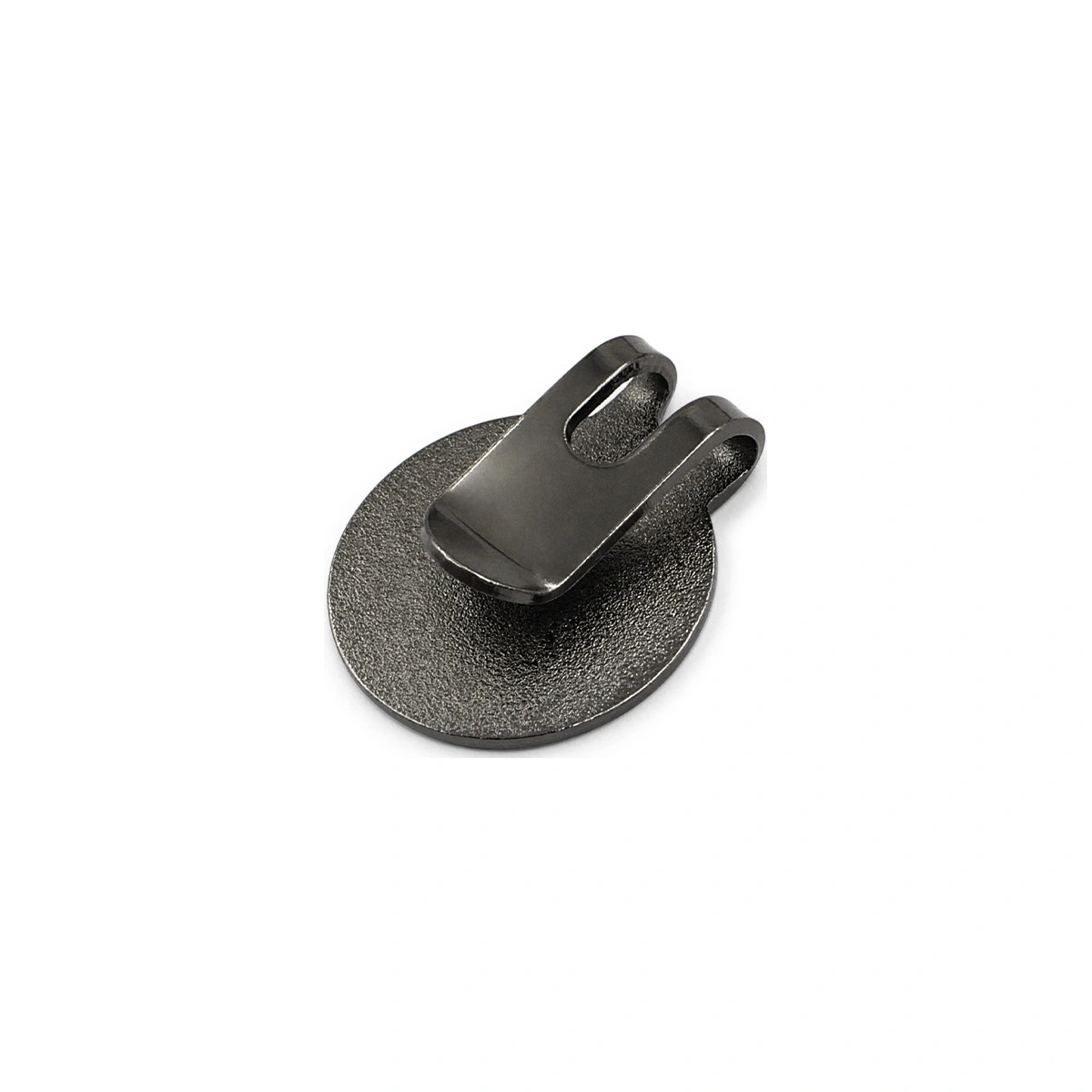 Textured Black Hat Clip Custom Ball Marker product sample