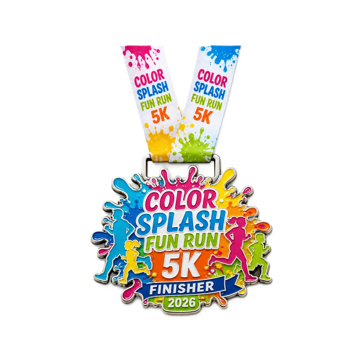 Custom Color Run Medals