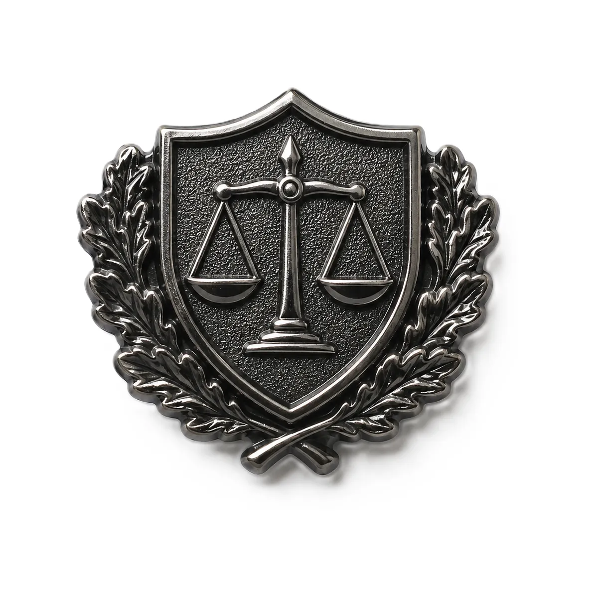 Custom Die Struck Justice Shield Pin