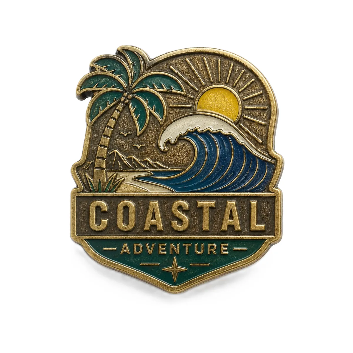 Custom Printed Coastal Adventure Pin