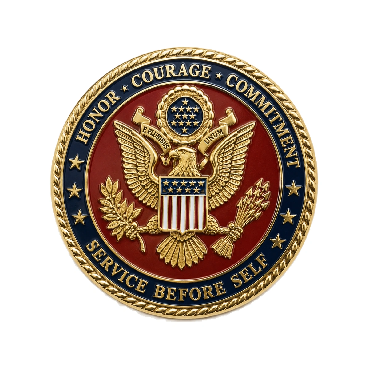 Custom Military Memorial Challenge Coins