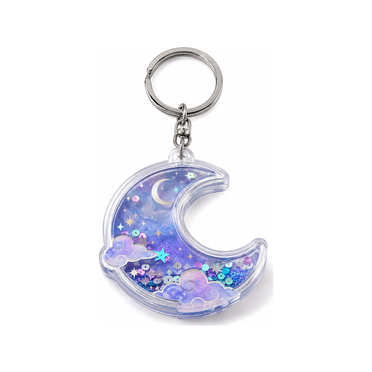 Custom Crescent Moon Acrylic Keychains