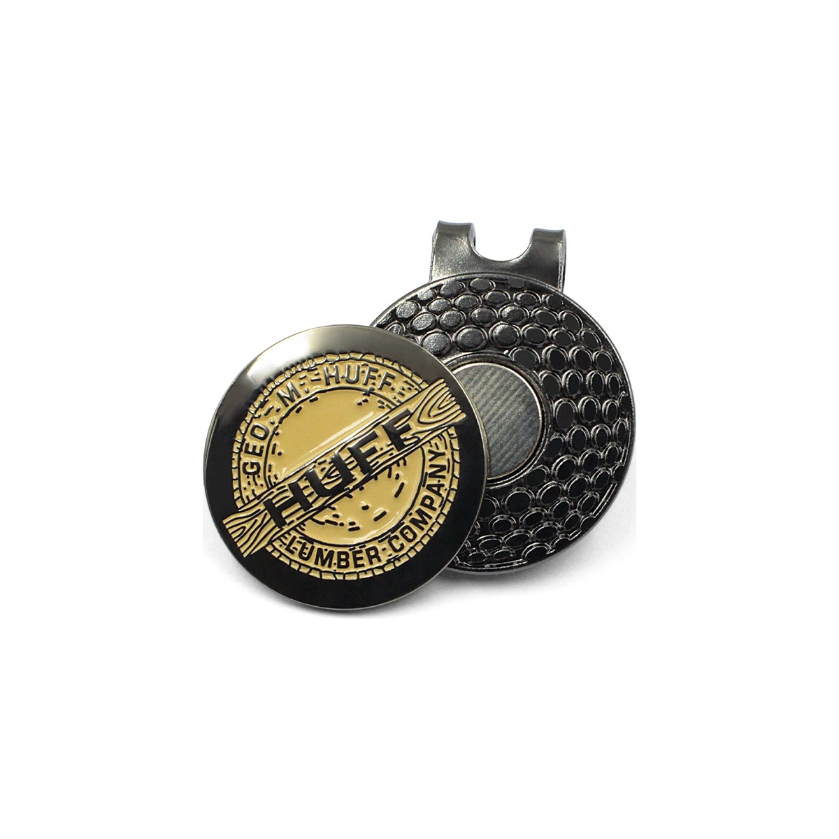 Antique-Finish Hat Clip Ball Markers with Logo