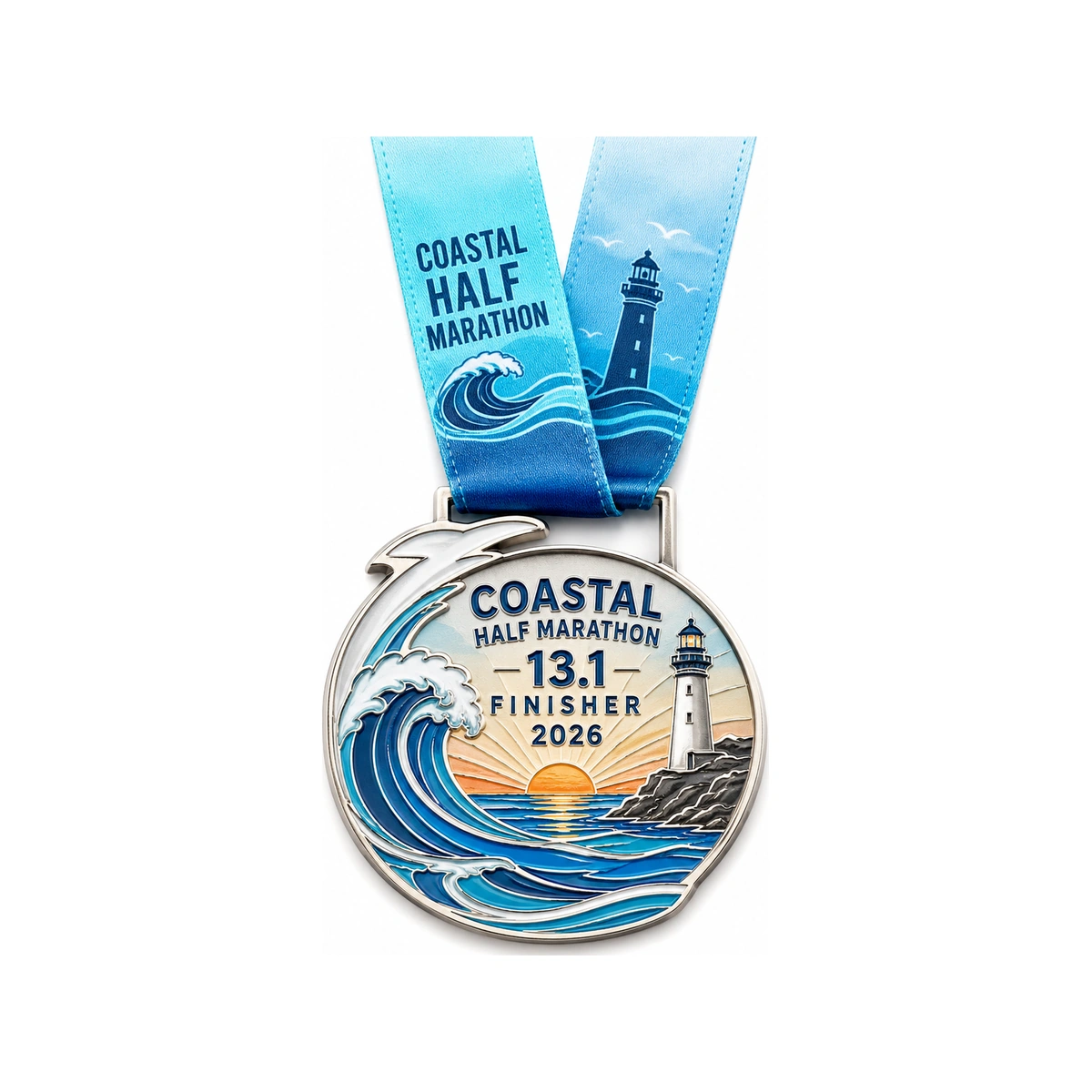 Custom Coastal Marathon Medals
