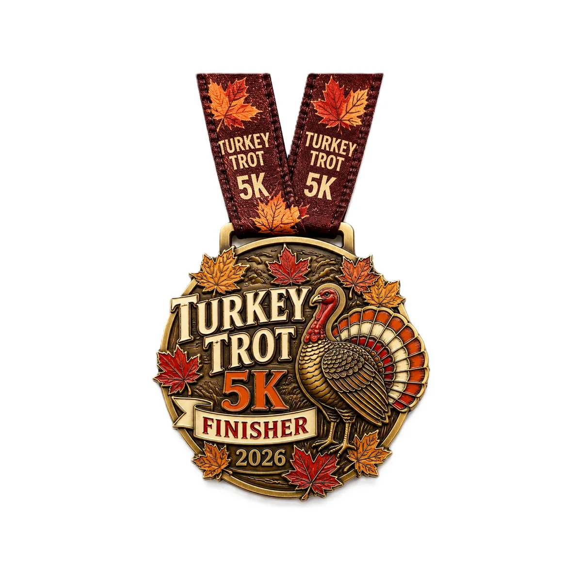 Personalized Turkey Trot Medals