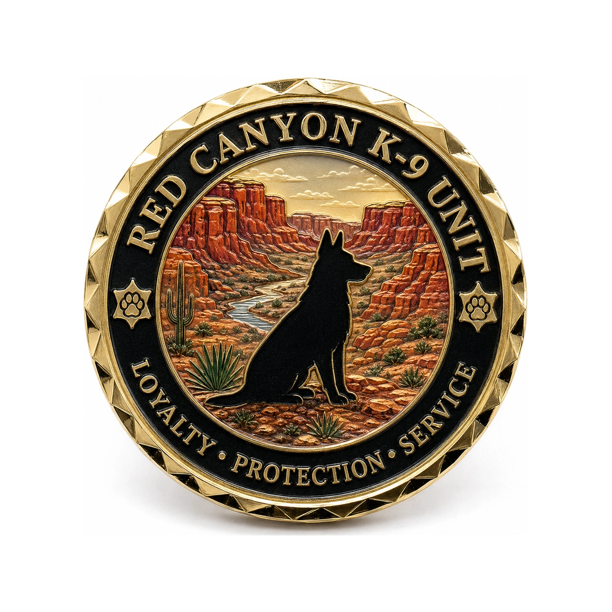 Custom K9 Unit Challenge Coins