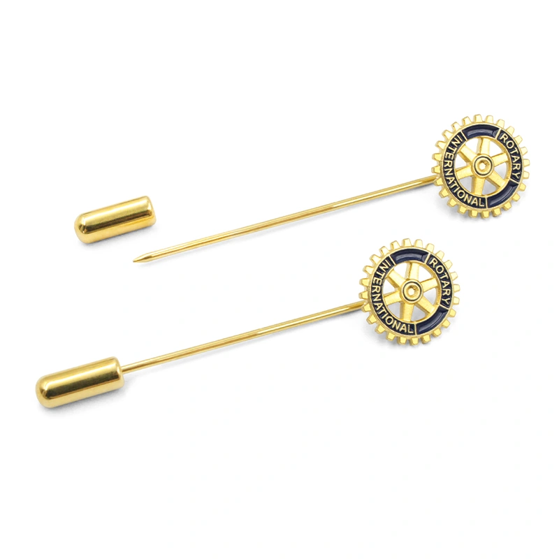 Custom Gear Emblem Tie Stick Pins