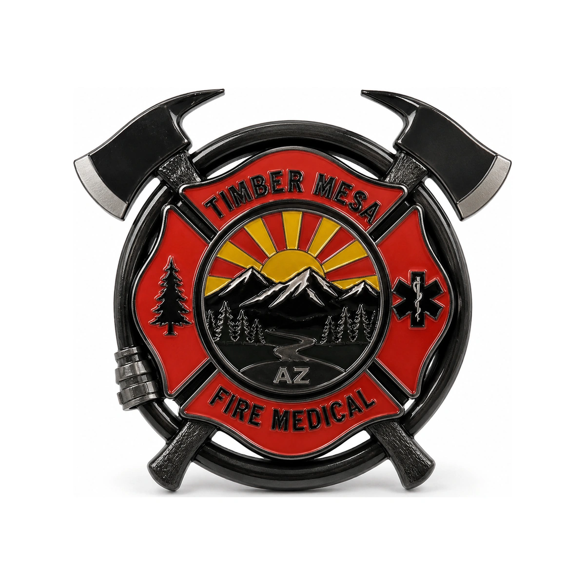 Custom Fire Rescue Challenge Coins