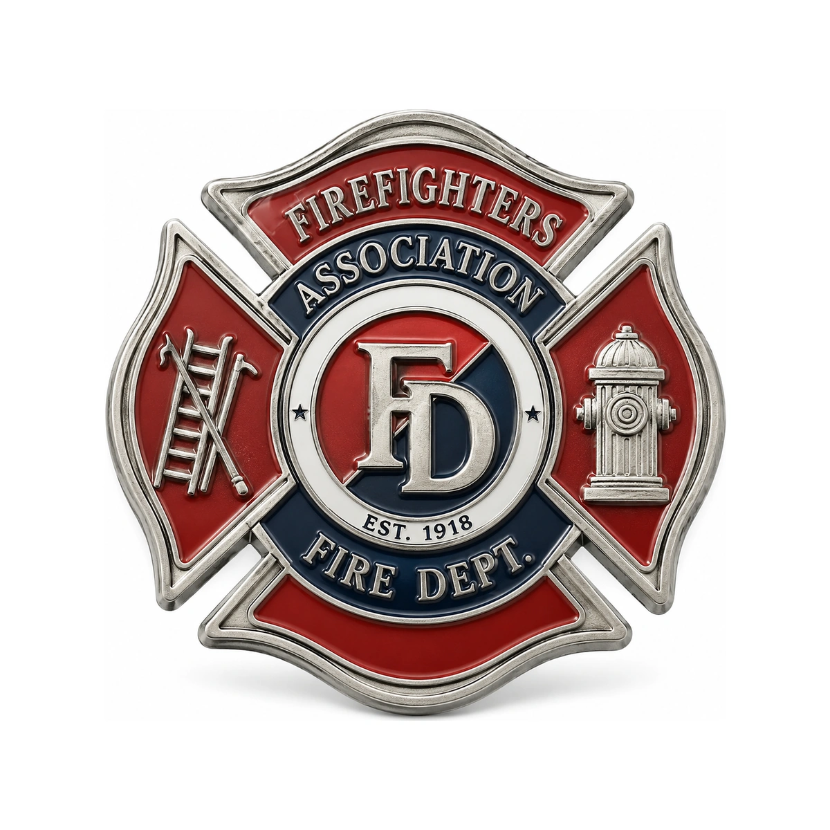 Custom Firefighters Association Coins