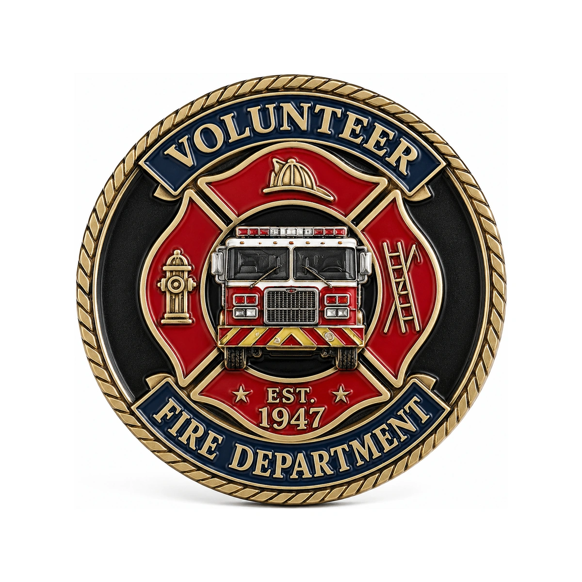Custom Volunteer Fire Department Coins