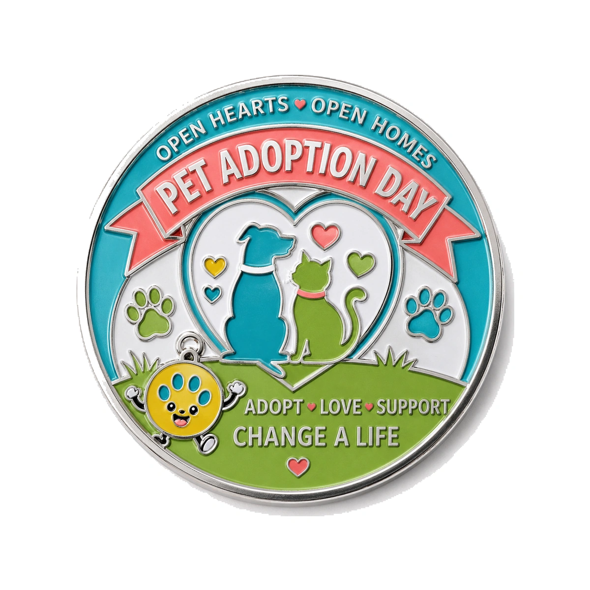 Custom Pet Adoption Challenge Coins
