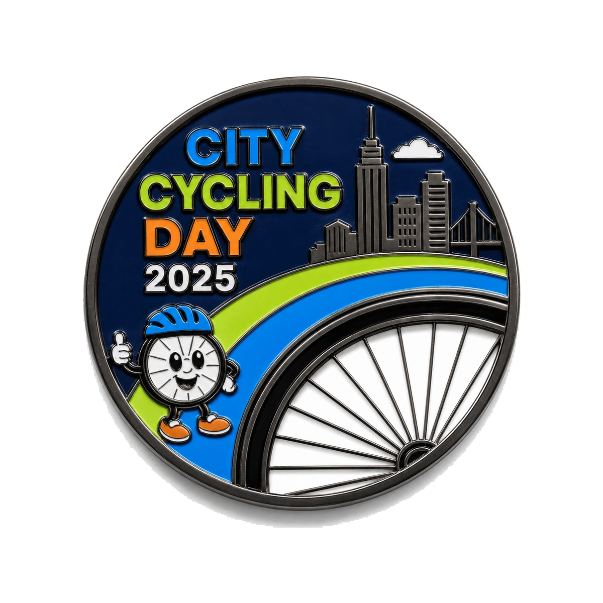 Custom Cycling Event Challenge Coins