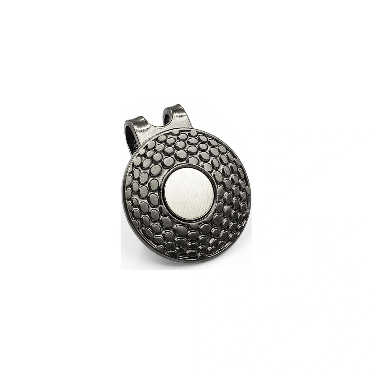 Textured Black Hat Clip Custom Ball Marker product sample