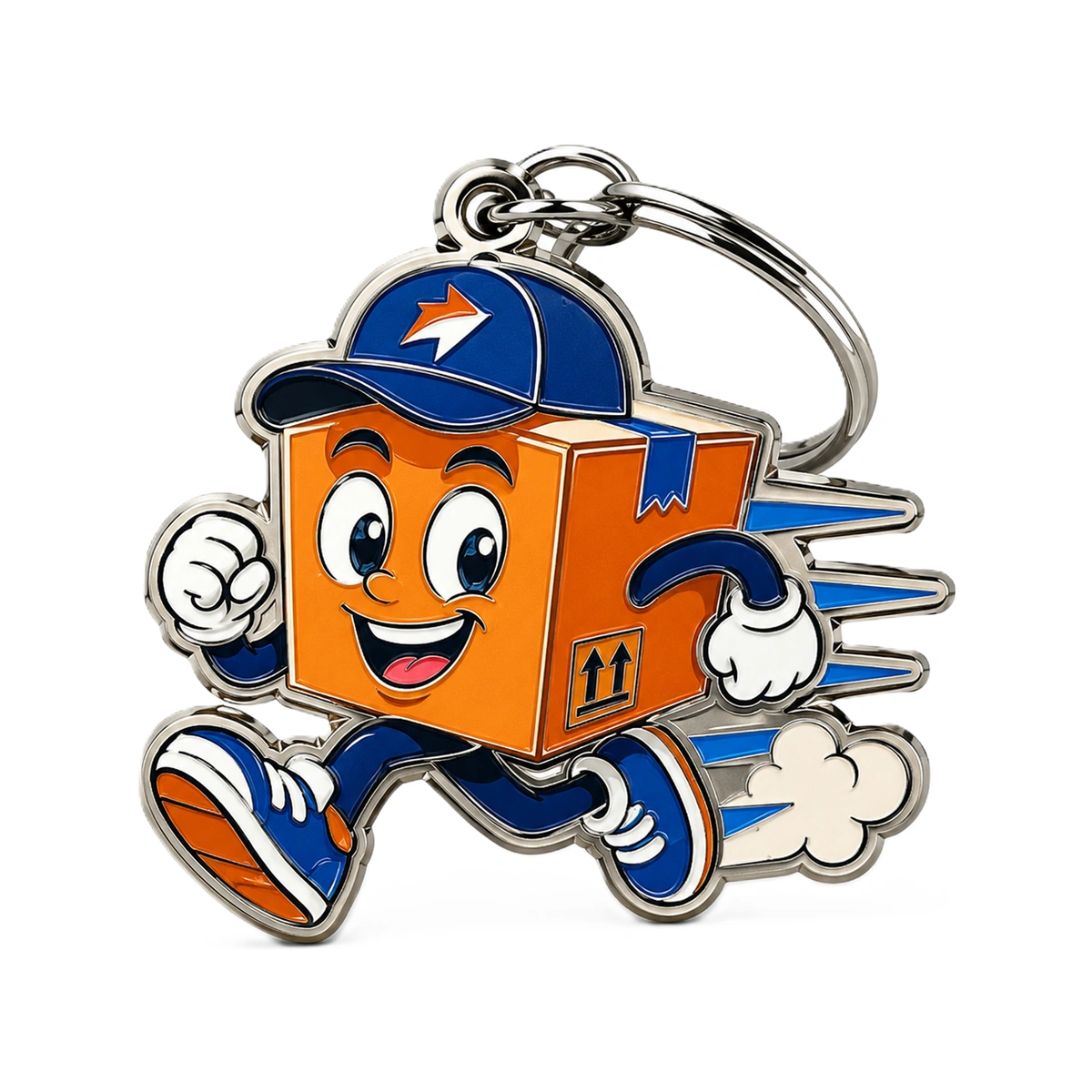 Running Mascot Laser Engraved Keychain