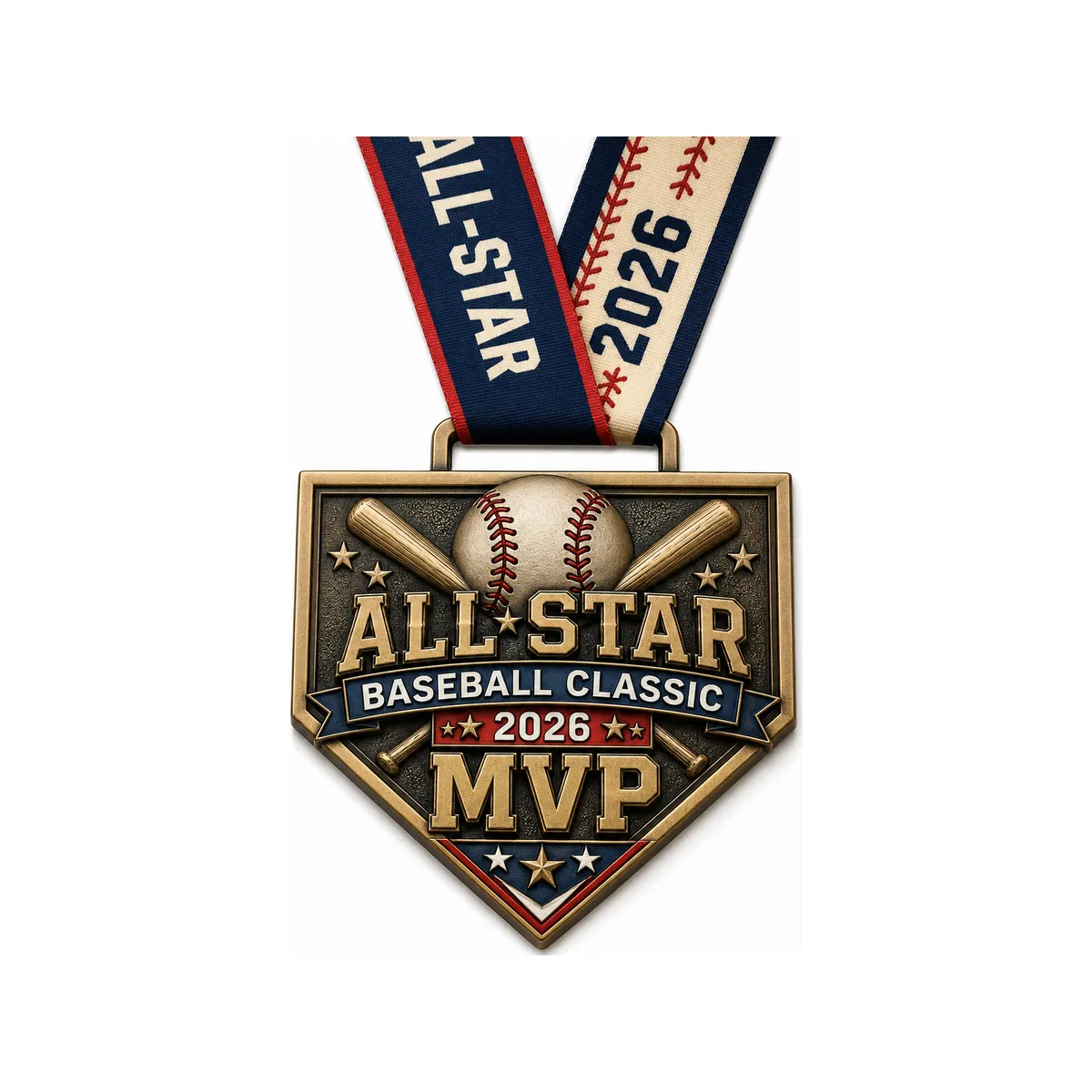 Custom Baseball All-Star Medal