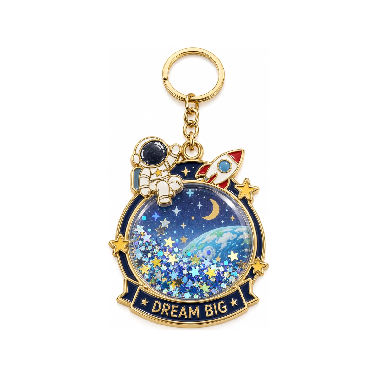 Custom Astronaut Charm Keychain