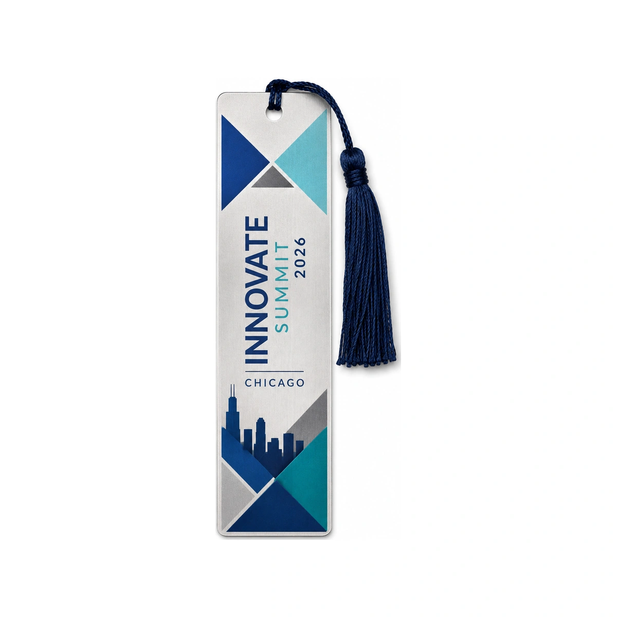 Custom Metal Bookmarks – Printed Skyline Event Design