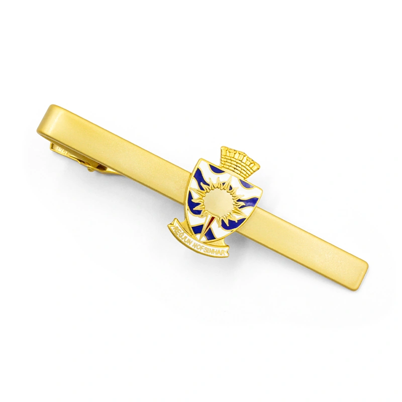 Custom Shield Emblem Enamel Tie Clips